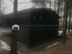 Гараж из сэндвич-панелей под ключ с фундаментом СПБ ЛО Рощино по низким ценам