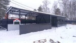 Гараж для лодки катера из сэндвич-панелей СПБ и ЛО