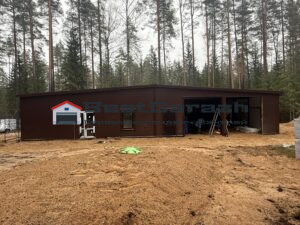 Гараж АБК ангар СТО из сэндвич-панелей СПБ и ЛО Зеленогорск